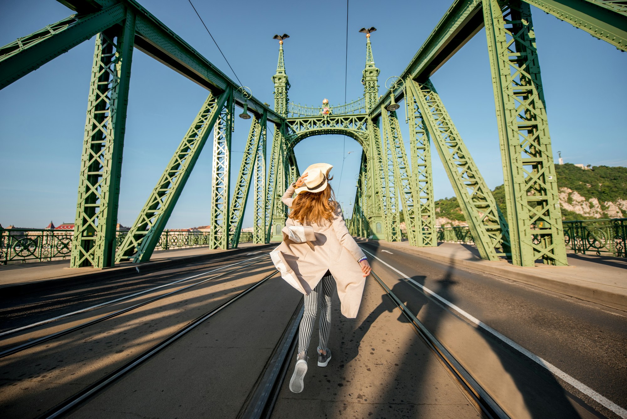Woman traveling in Budapest