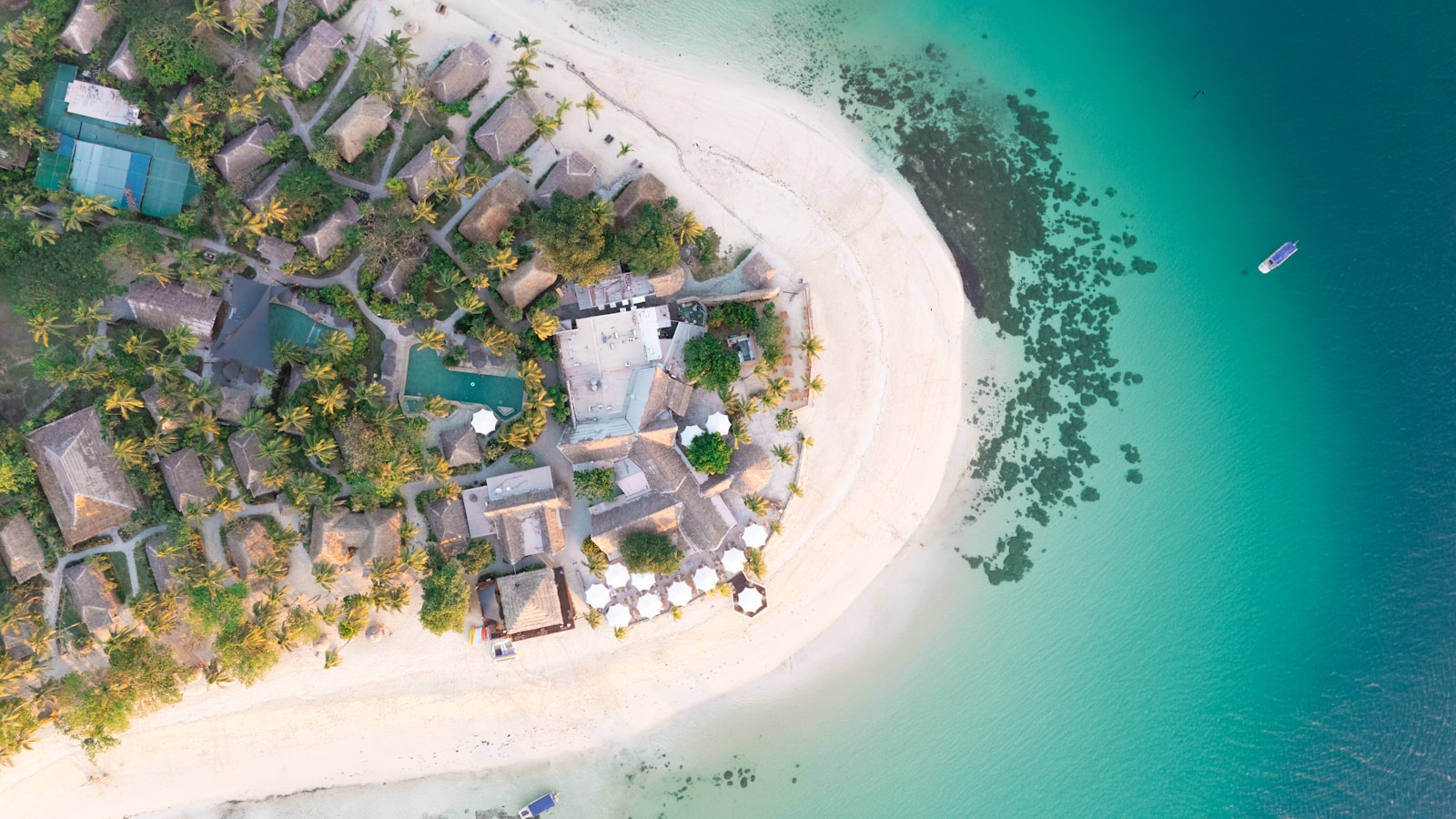 Overwater villa at a private island resort in the Maldives