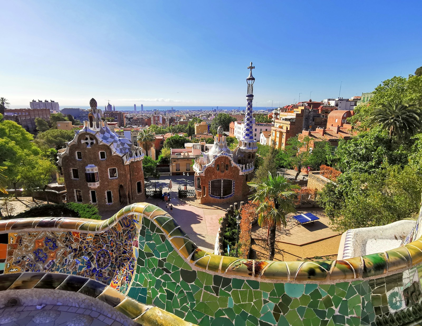 Barcelona travel map and guidebook on a table