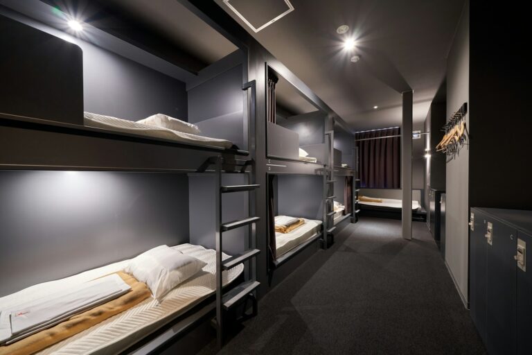 modern hostel pod bed - unsplash