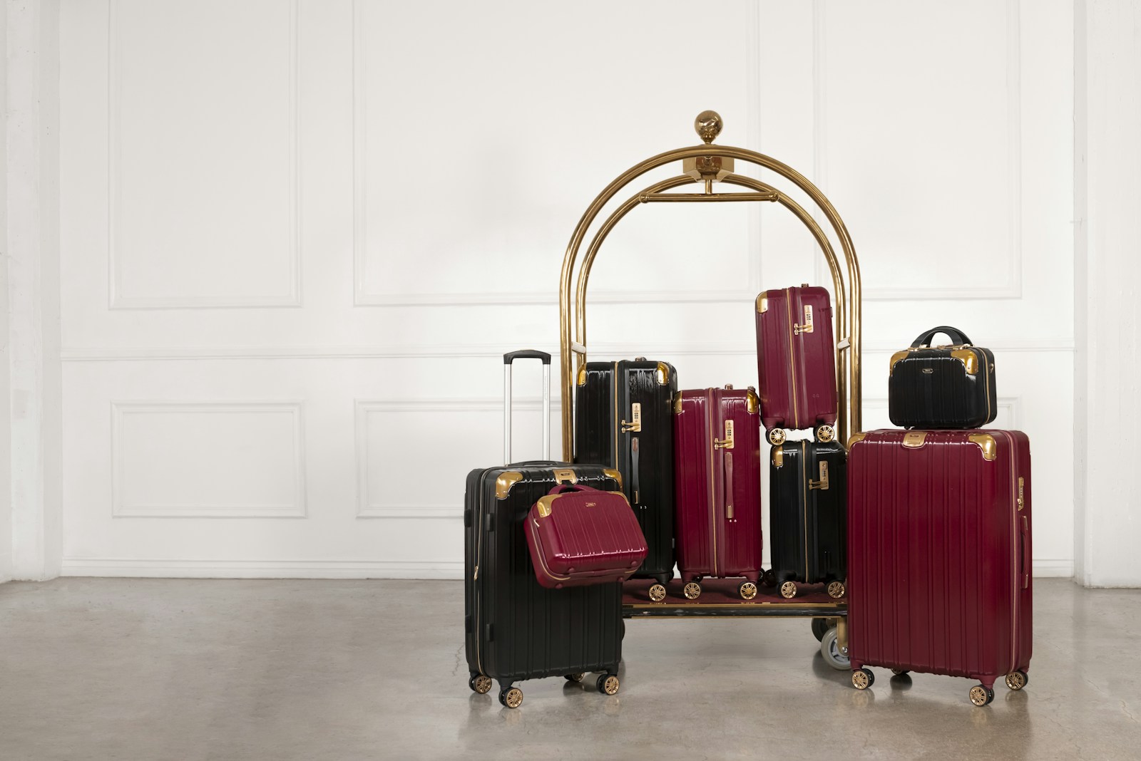 Packing for a luxury train journey with a small carry-on bag and travel accessories
