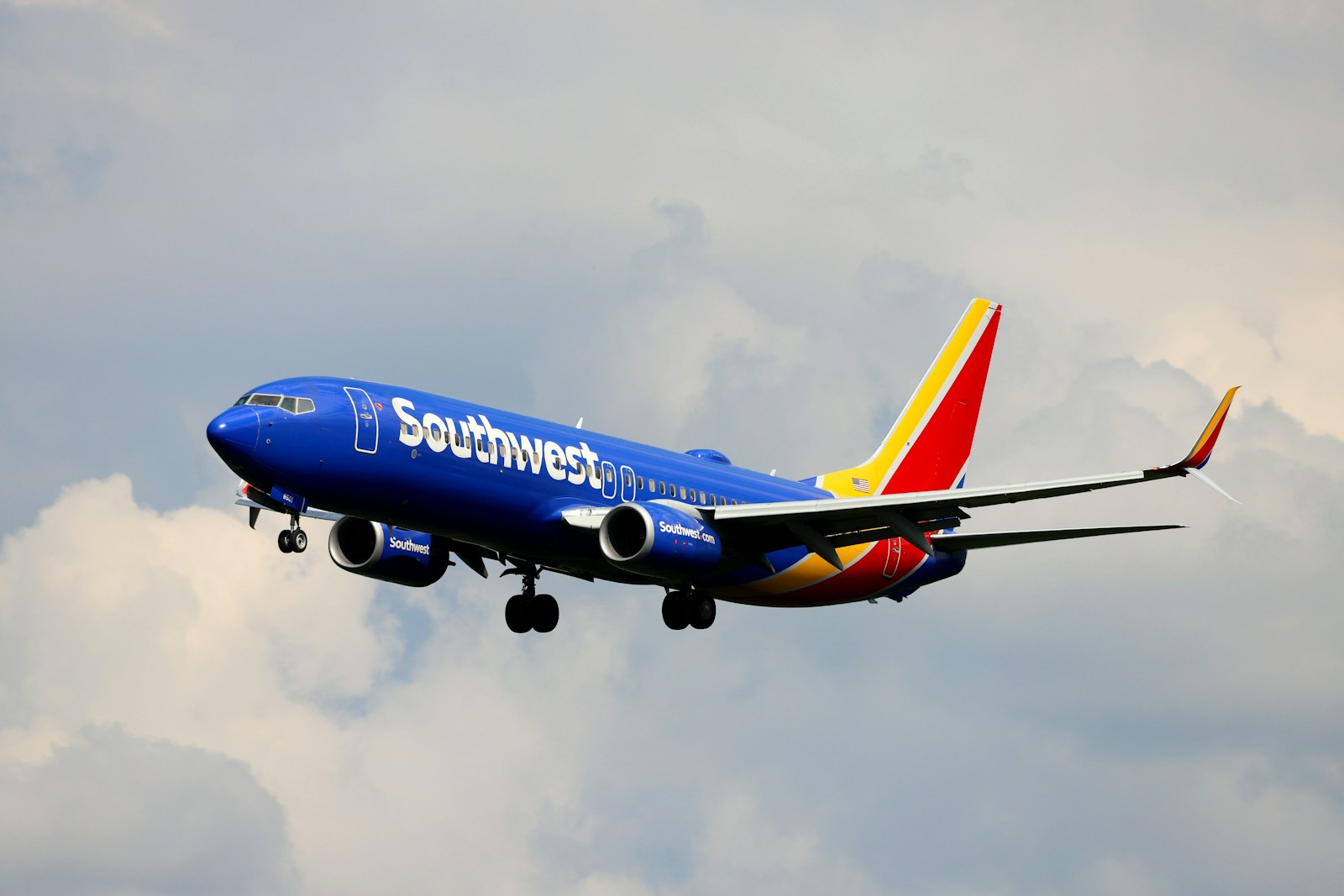 Southwest Airlines airplane taxiing on a runway